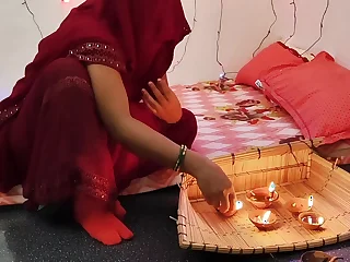 Dipawali special steady old-fashioned fucking with boyfriend bhabhi Indian townsperson beautiful really hot Sex